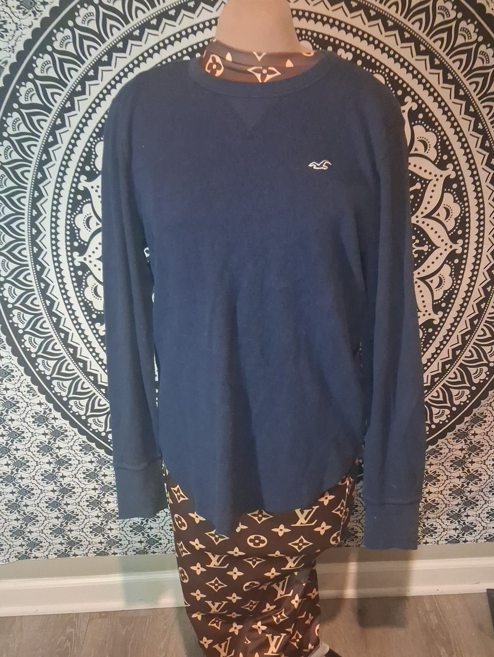 Hollister Navy Blue Crewneck Sweatshirt